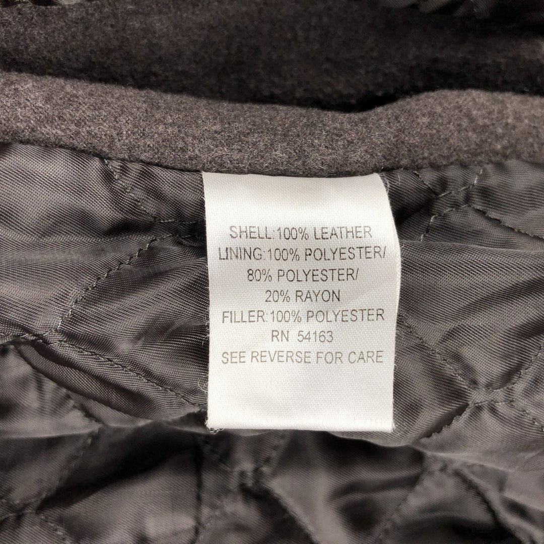 Calvin Klein swing-top leather jacket, men's size M genuine leather brown type Vintage Second Hand