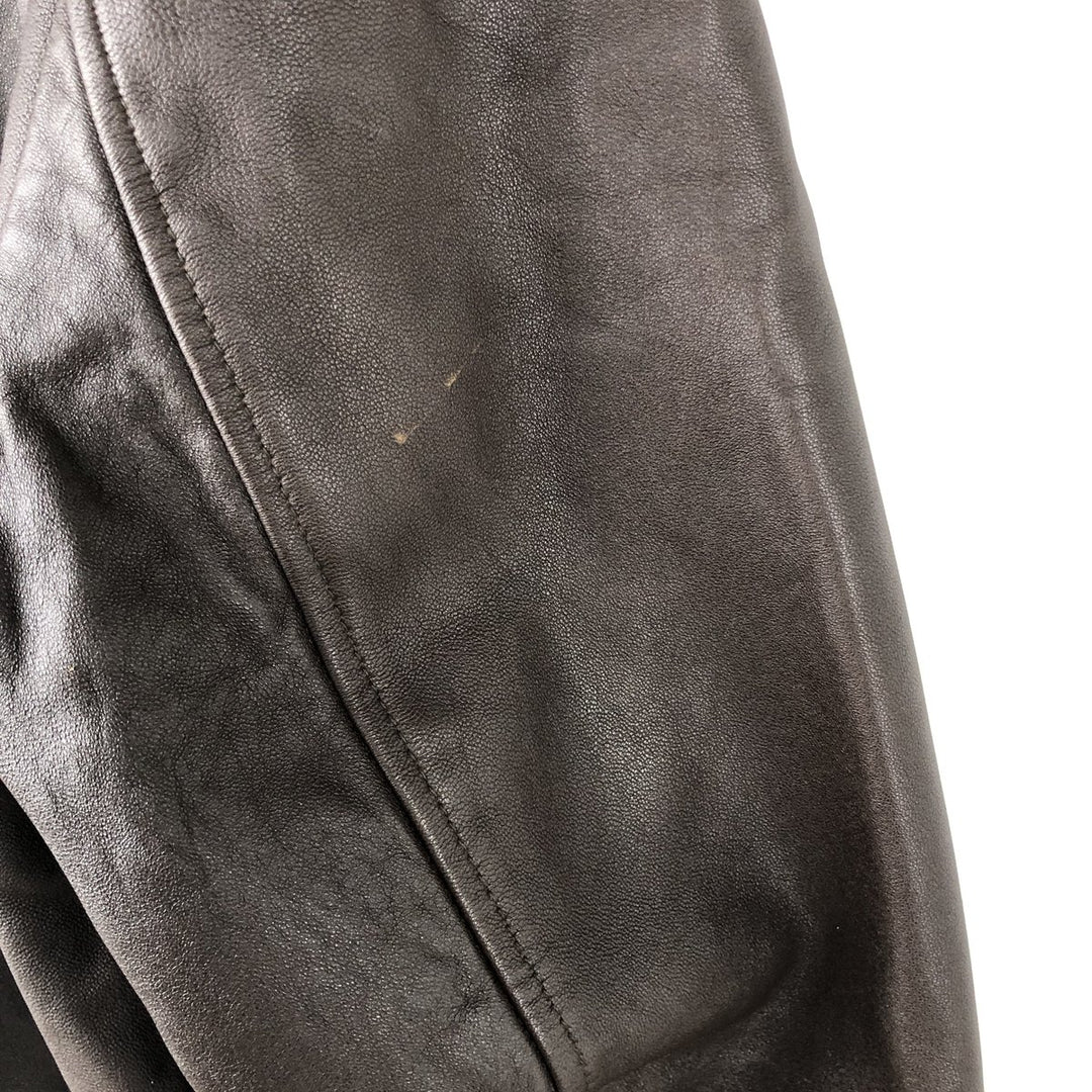 Calvin Klein swing-top leather jacket, men's size M genuine leather brown type Vintage Second Hand