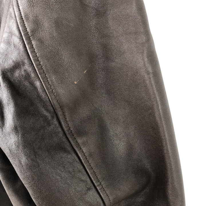 Calvin Klein swing-top leather jacket, men's size M genuine leather brown type Vintage Second Hand