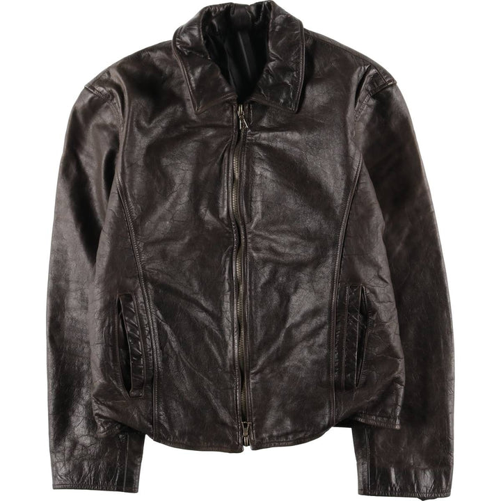 VENT COUVERT Swing Top Leather Blouson, Men's Size M unclear brown type Vintage Second Hand