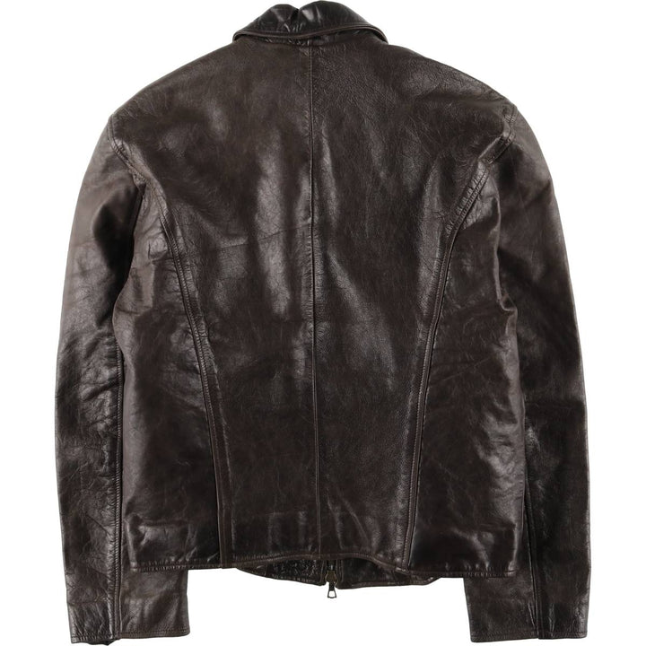 VENT COUVERT Swing Top Leather Blouson, Men's Size M unclear brown type Vintage Second Hand