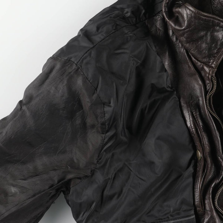 VENT COUVERT Swing Top Leather Blouson, Men's Size M unclear brown type Vintage Second Hand
