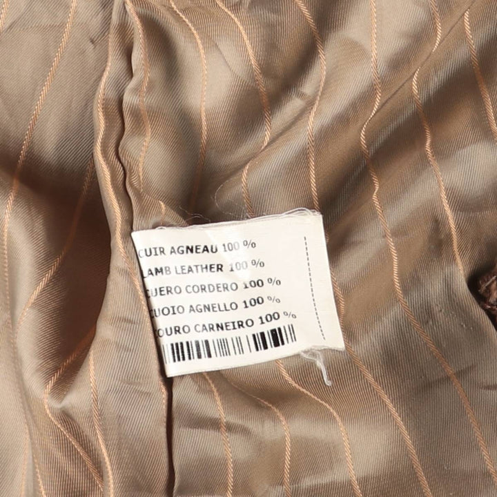 NOUHAILA CUIR Leather Car Coat, Men's Size Medium, Vintage Genuine Leather Lamb Leather brown type Vintage Second Hand