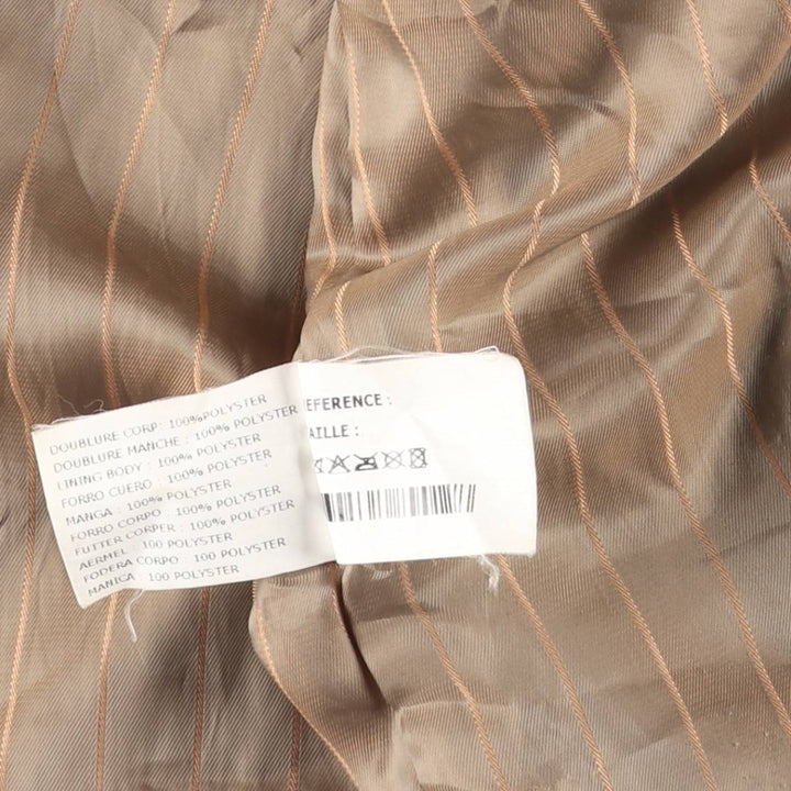 NOUHAILA CUIR Leather Car Coat, Men's Size Medium, Vintage Genuine Leather Lamb Leather brown type Vintage Second Hand