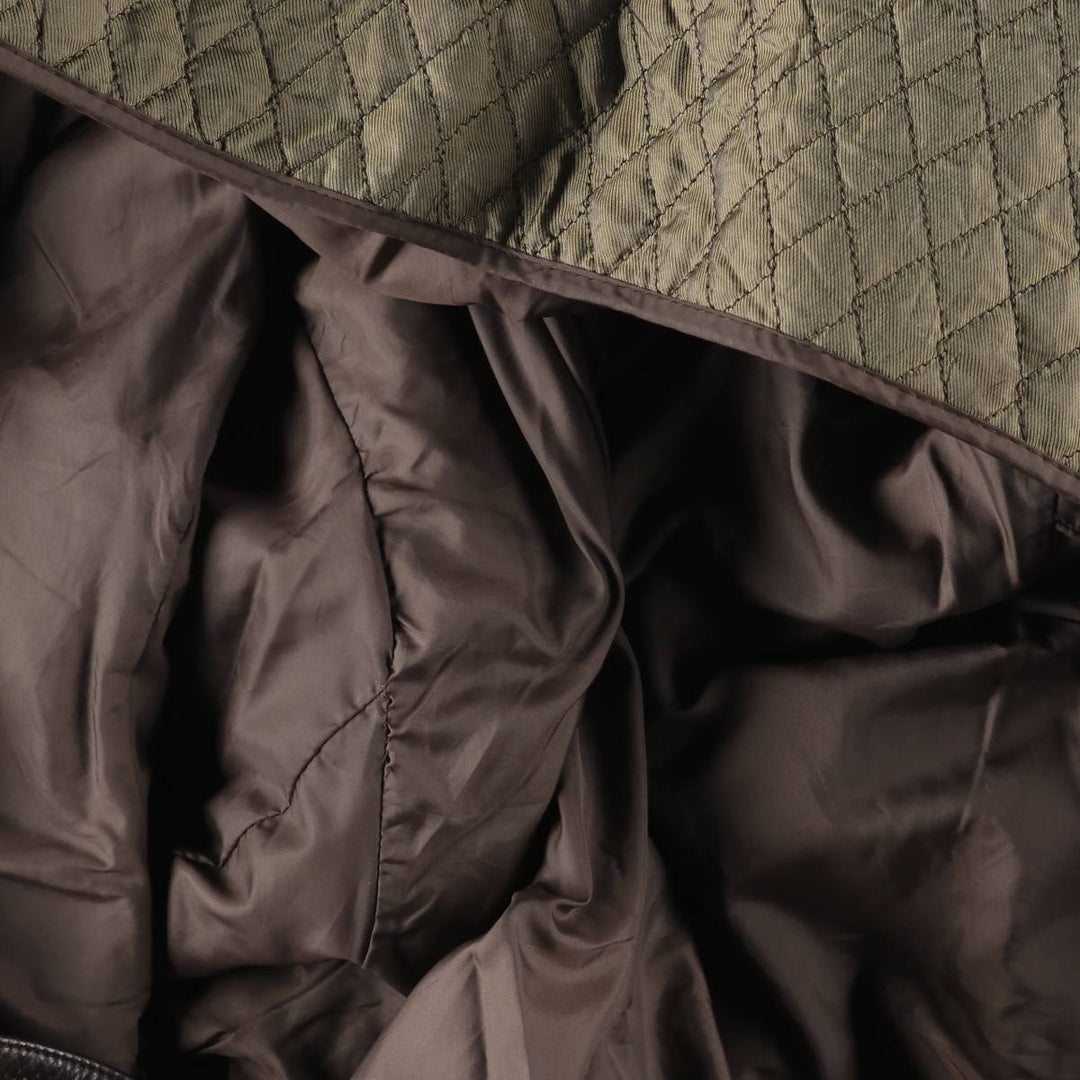 Wilsons Leather M. Julian Padded Leather Car Coat, Men's XL genuine leather brown type Vintage Second Hand