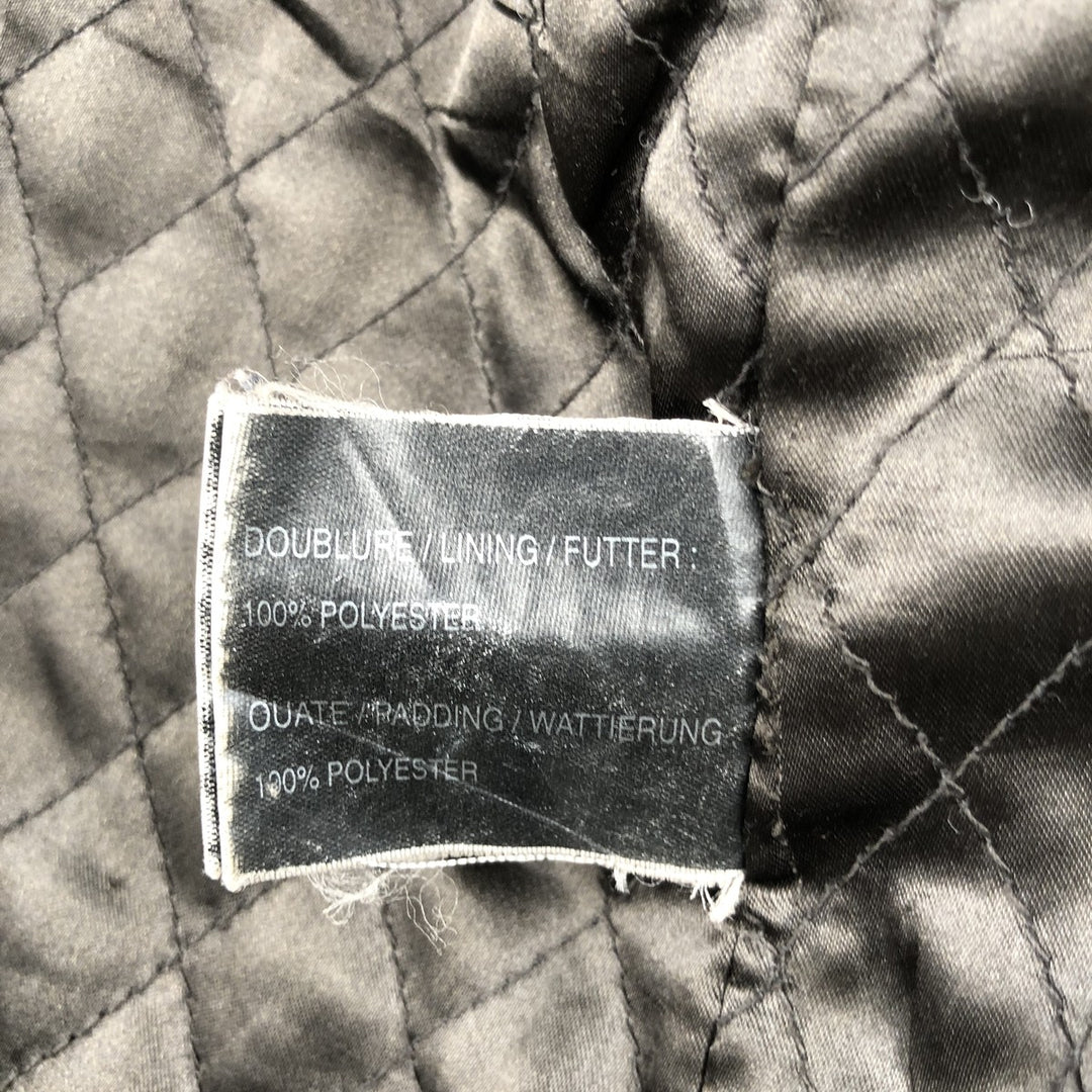 REDSKINS Padded Leather Car Coat, Men's Size XL genuine leather brown type Vintage Second Hand