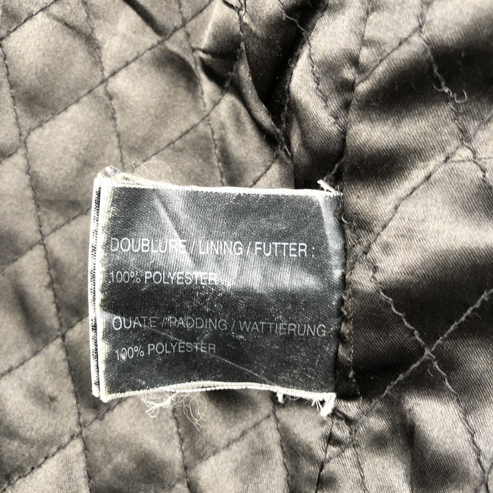 REDSKINS Padded Leather Car Coat, Men's Size XL genuine leather brown type Vintage Second Hand