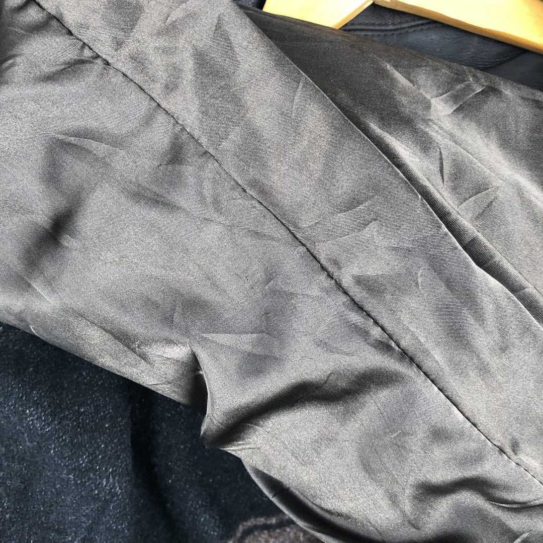 REDSKINS Padded Leather Blouson, Men's Size XL Genuine Leather Cowhide brown type Vintage Second Hand