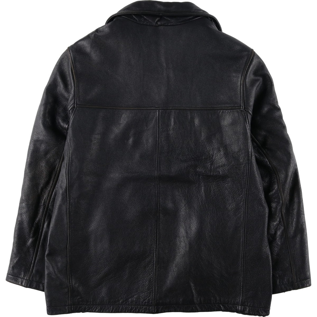 Wilsons Leather M.Julian Leather Car Coat, Men's Size L genuine leather black type Vintage Second Hand