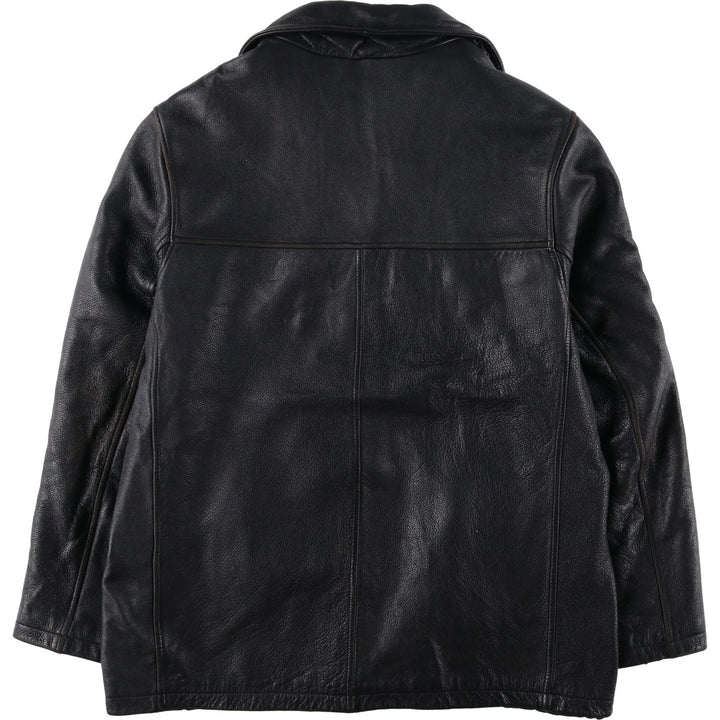 Wilsons Leather M.Julian Leather Car Coat, Men's Size L genuine leather black type Vintage Second Hand
