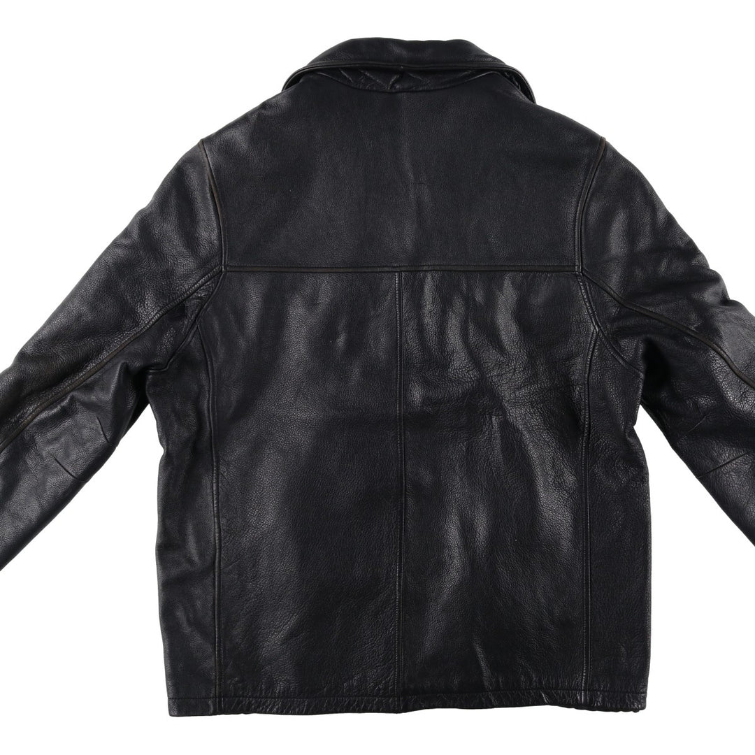 Wilsons Leather M.Julian Leather Car Coat, Men's Size L genuine leather black type Vintage Second Hand