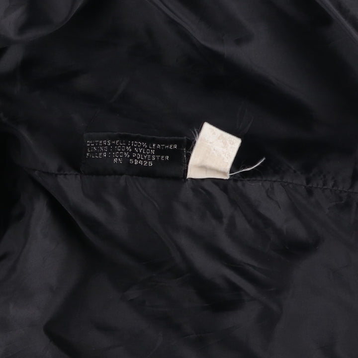 Wilsons Leather M.Julian Leather Car Coat, Men's Size L genuine leather black type Vintage Second Hand