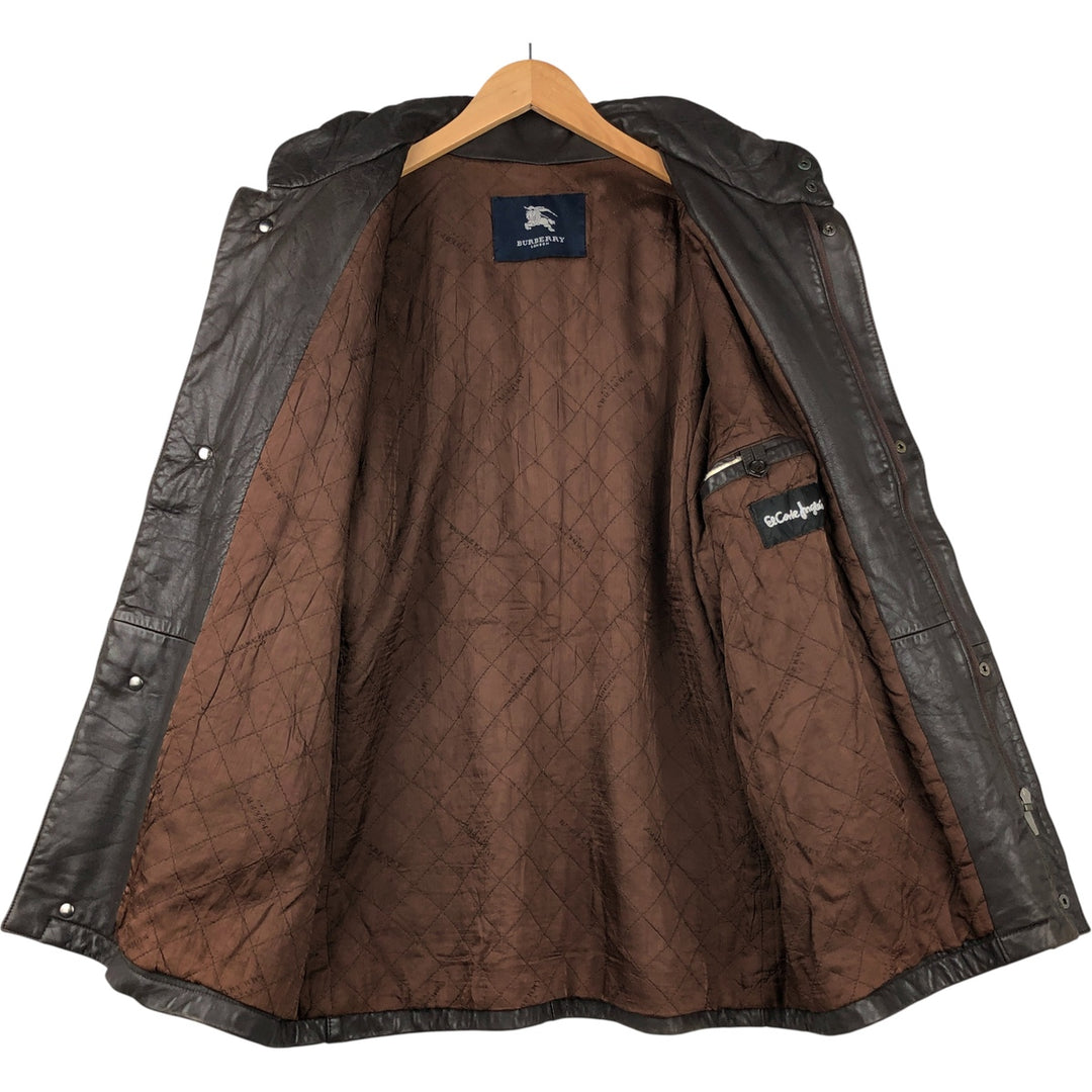 Burberry's BURBERRY LONDON leather jacket, men's size L genuine leather brown type Vintage Second Hand