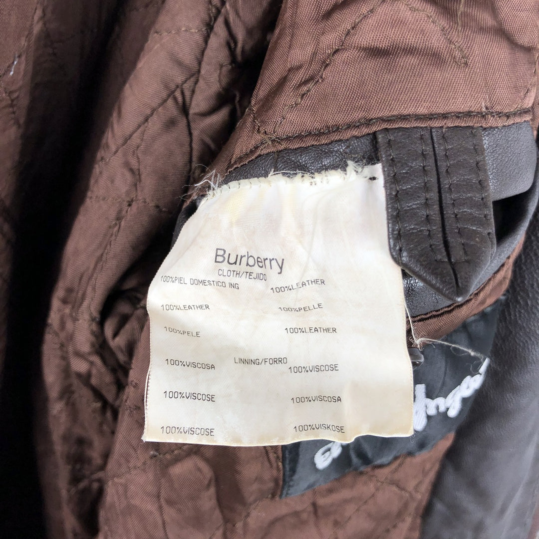 Burberry's BURBERRY LONDON leather jacket, men's size L genuine leather brown type Vintage Second Hand