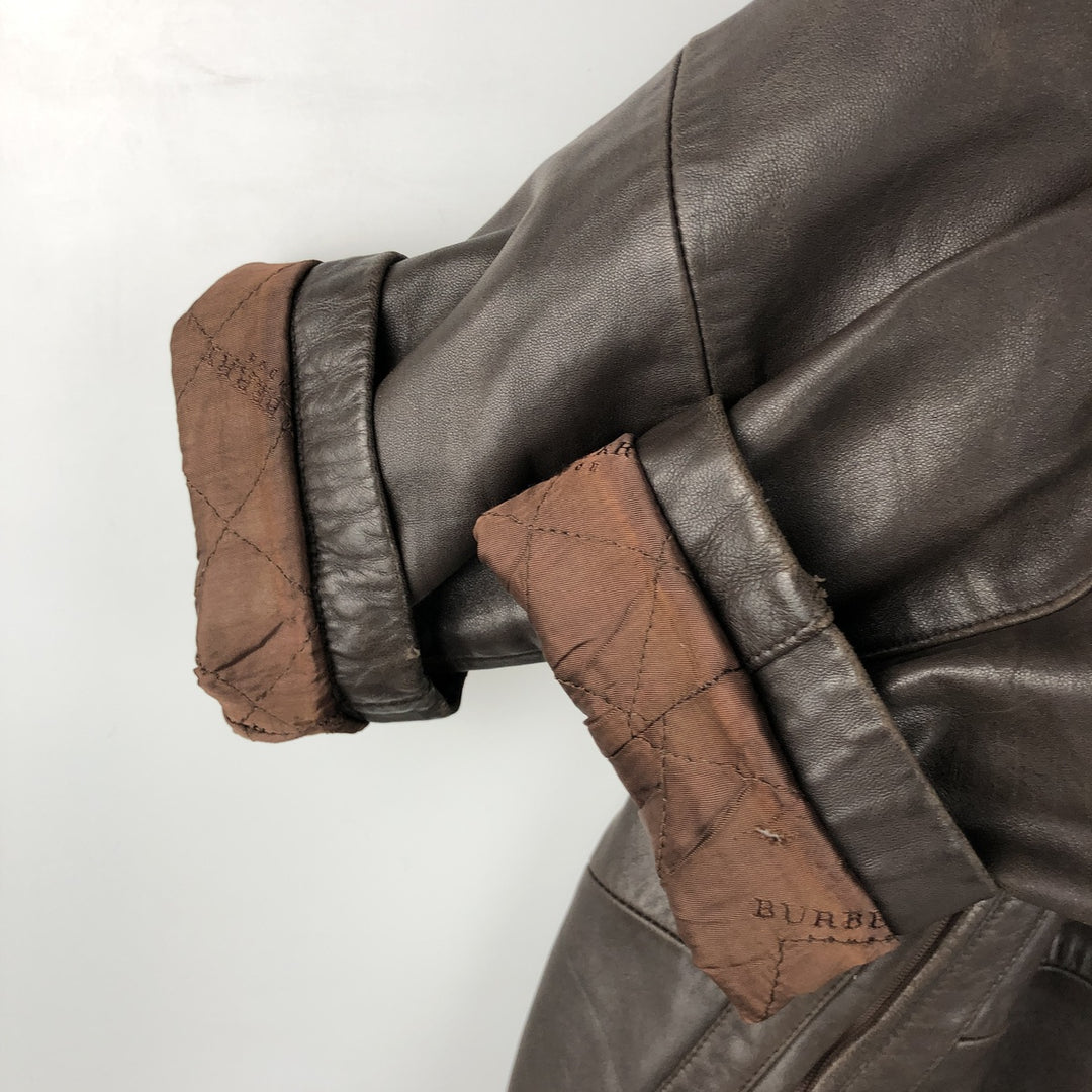Burberry's BURBERRY LONDON leather jacket, men's size L genuine leather brown type Vintage Second Hand
