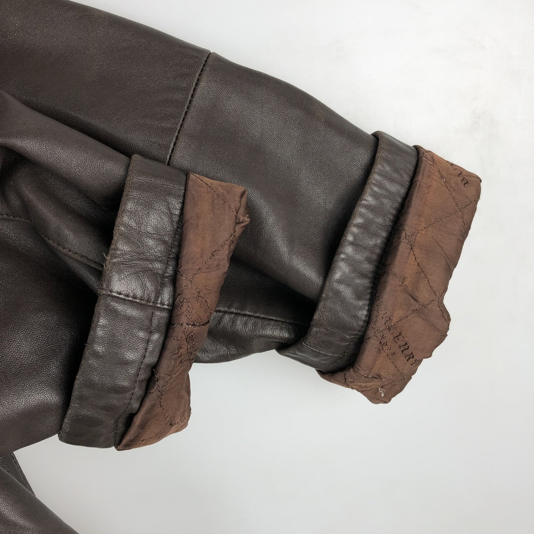 Burberry's BURBERRY LONDON leather jacket, men's size L genuine leather brown type Vintage Second Hand