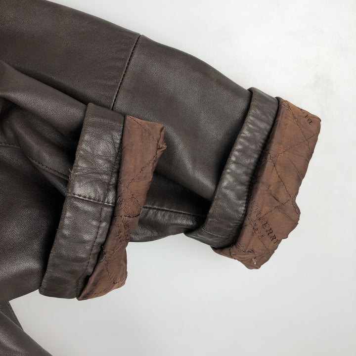 Burberry's BURBERRY LONDON leather jacket, men's size L genuine leather brown type Vintage Second Hand