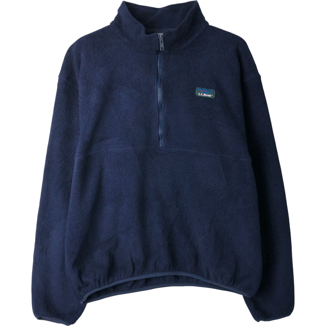 Vintage LLBean Half-Zip Fleece Pullover from the 80s-90s, Men's XL unclear navy blue type Vintage Second Hand
