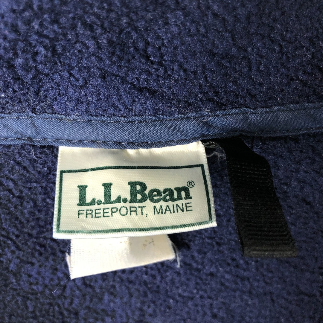 Vintage LLBean Half-Zip Fleece Pullover from the 80s-90s, Men's XL unclear navy blue type Vintage Second Hand
