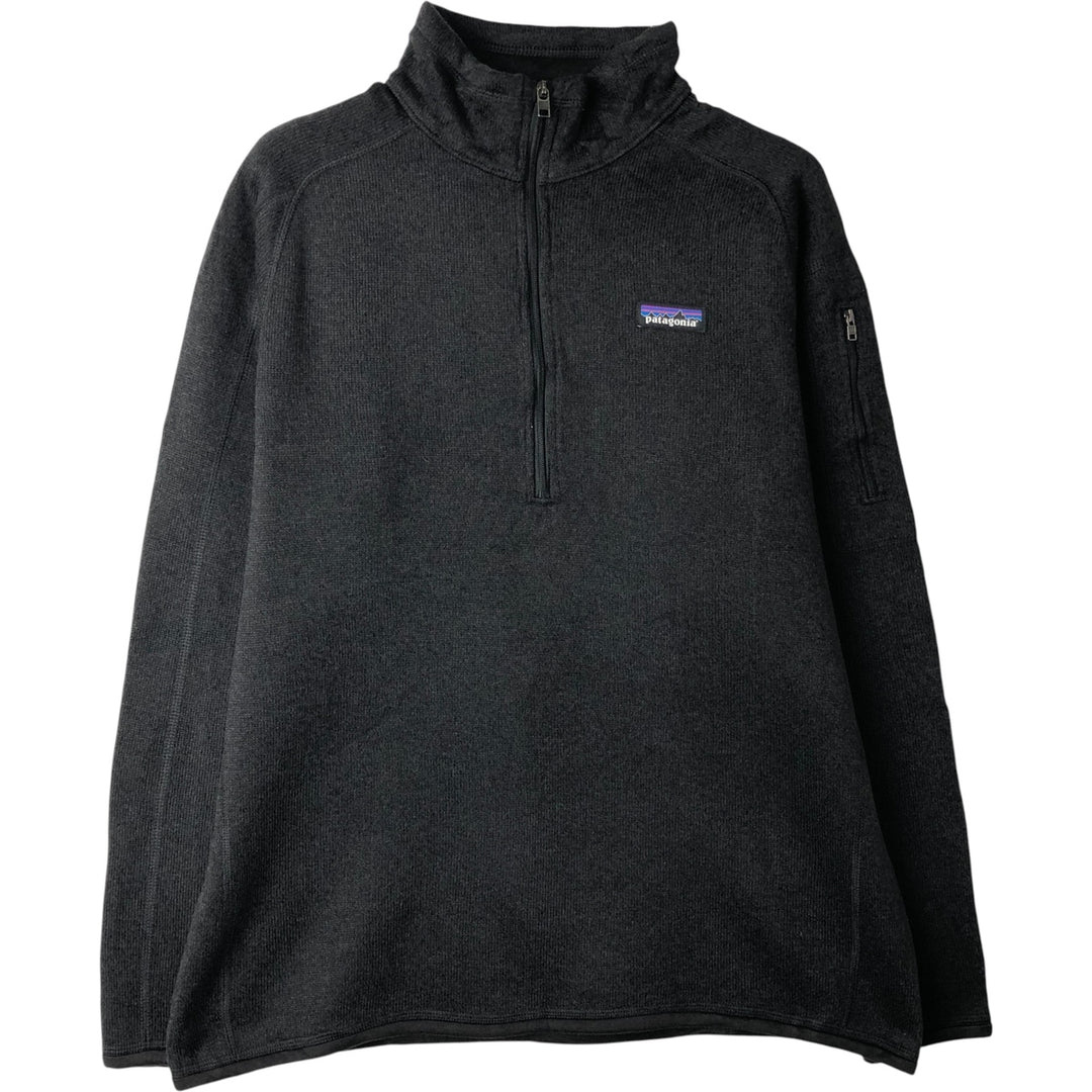 Patagonia Better Sweater Pullover 25618FA21 Half-Zip Intel Fleece Pullover, Women's XL recycled polyester black type Vintage Second Hand