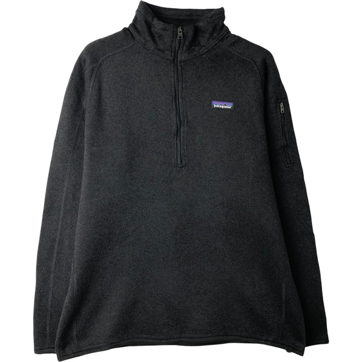 Patagonia Better Sweater Pullover 25618FA21 Half-Zip Intel Fleece Pullover, Women's XL recycled polyester black type Vintage Second Hand