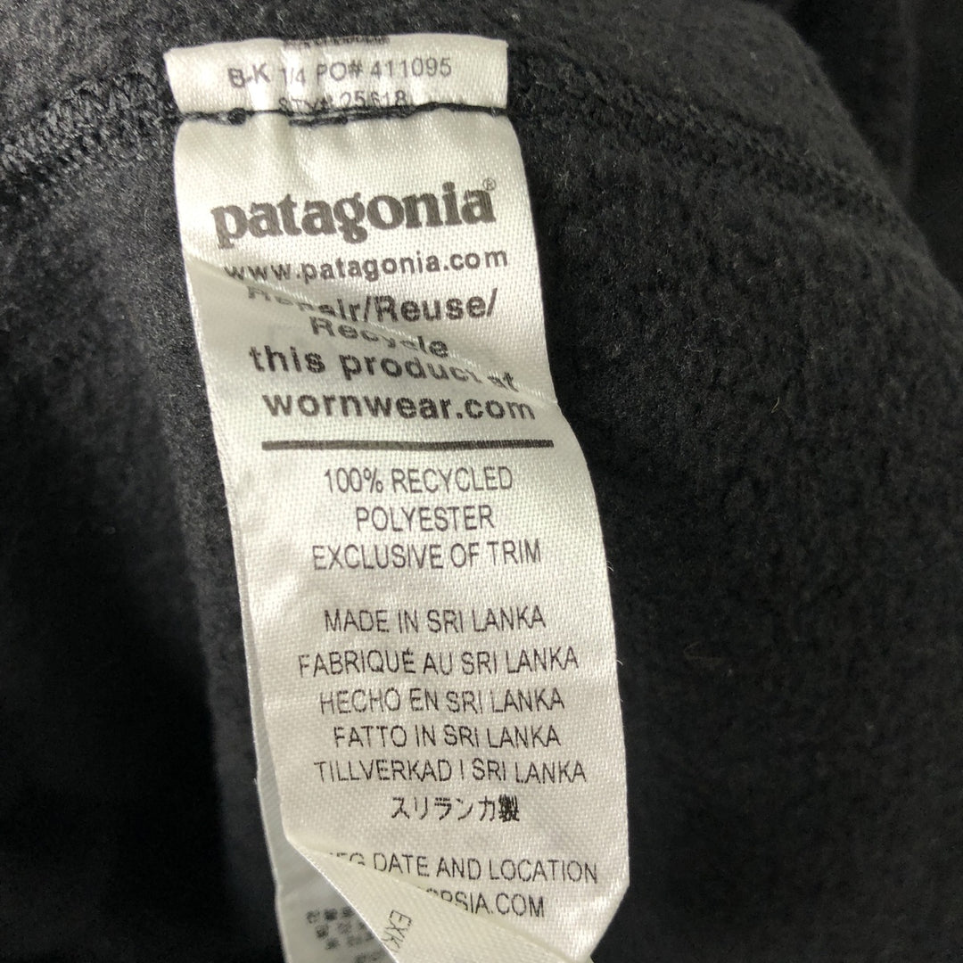 Patagonia Better Sweater Pullover 25618FA21 Half-Zip Intel Fleece Pullover, Women's XL recycled polyester black type Vintage Second Hand