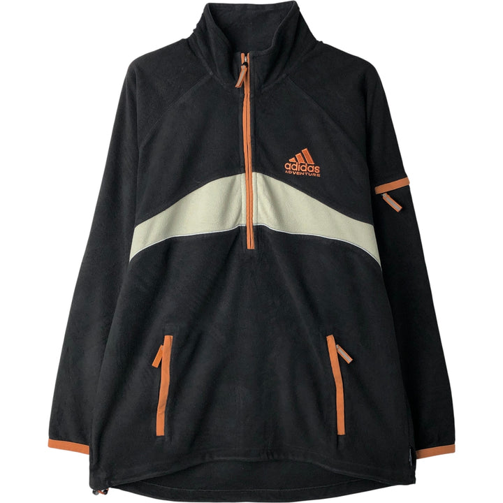 Vintage 90'S adidas CLIMAWARM half-zip fleece pullover, men's size small polyester black type Vintage Second Hand