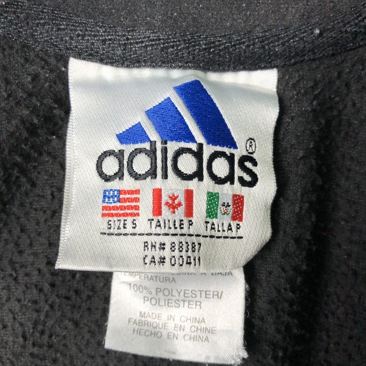 Vintage 90'S adidas CLIMAWARM half-zip fleece pullover, men's size small polyester black type Vintage Second Hand