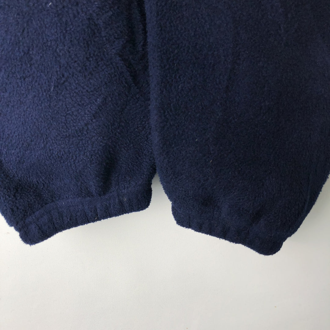 Vintage 80s-90'S Lands' End fleece jacket, made in the USA, size L, men's polyester navy blue type Vintage Second Hand