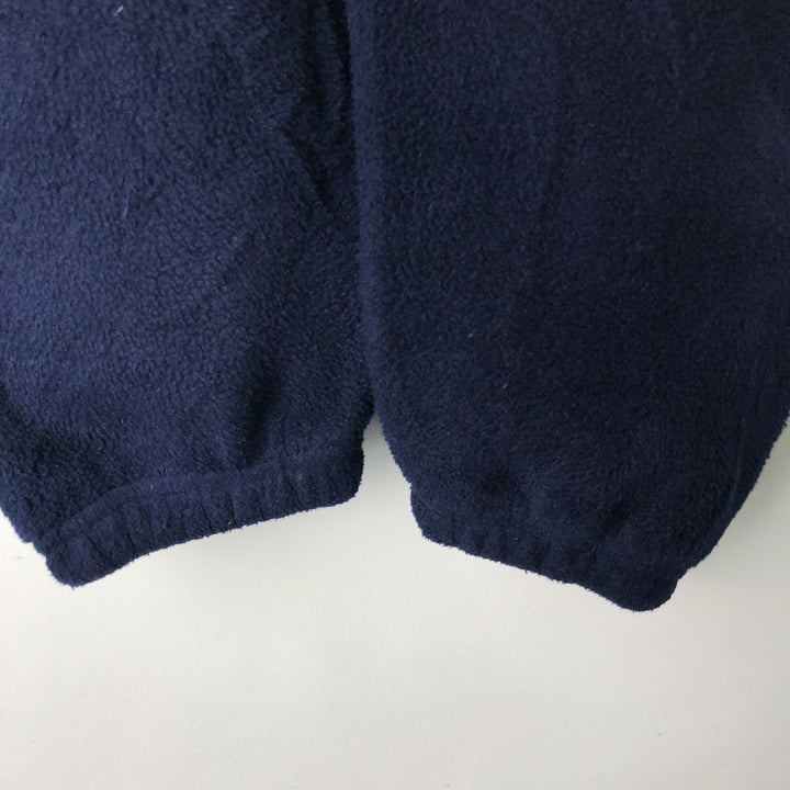 Vintage 80s-90'S Lands' End fleece jacket, made in the USA, size L, men's polyester navy blue type Vintage Second Hand