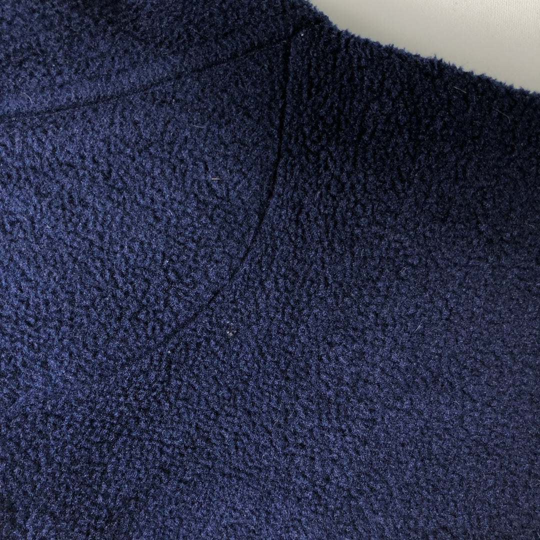 Vintage 80s-90'S Lands' End fleece jacket, made in the USA, size L, men's polyester navy blue type Vintage Second Hand