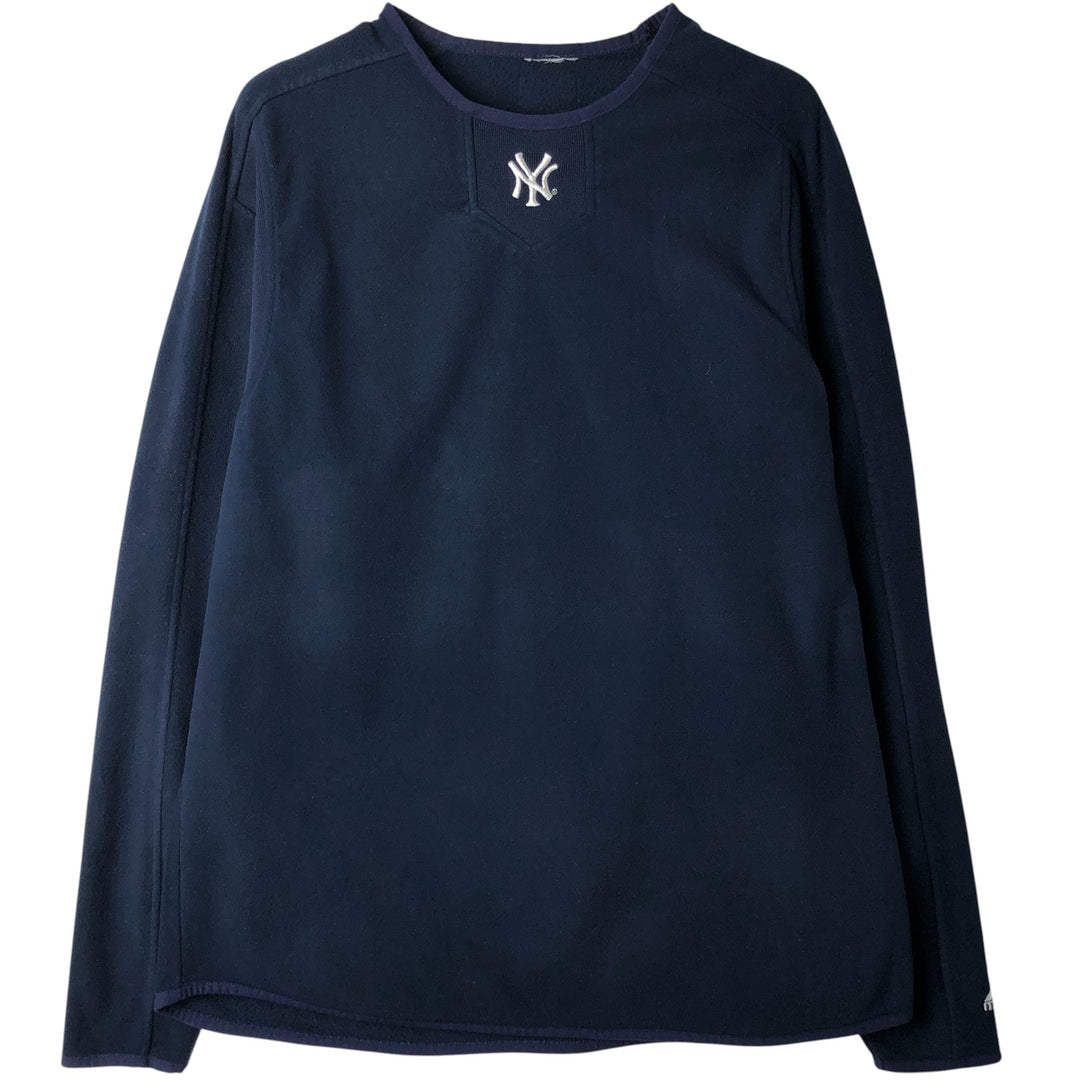 Majestic MLB New York Yankees Fleece Pullover, Men's Size L polyester navy blue type Vintage Second Hand