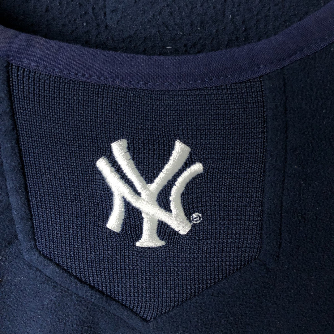 Majestic MLB New York Yankees Fleece Pullover, Men's Size L polyester navy blue type Vintage Second Hand