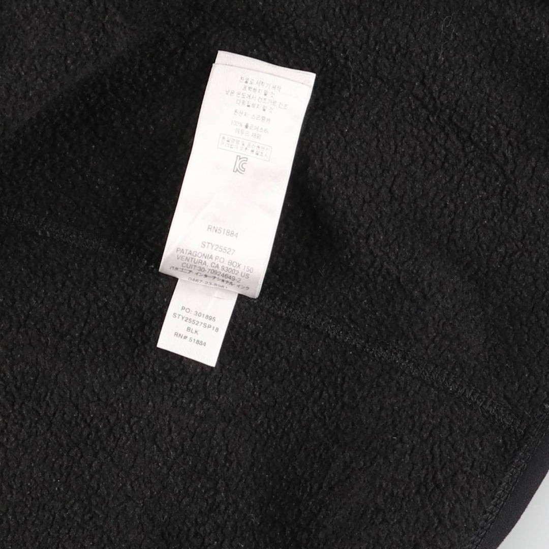 Patagonia Better Sweater Jacket 25527SP18 Fleece Jacket, Men's XL polyester black type Vintage Second Hand
