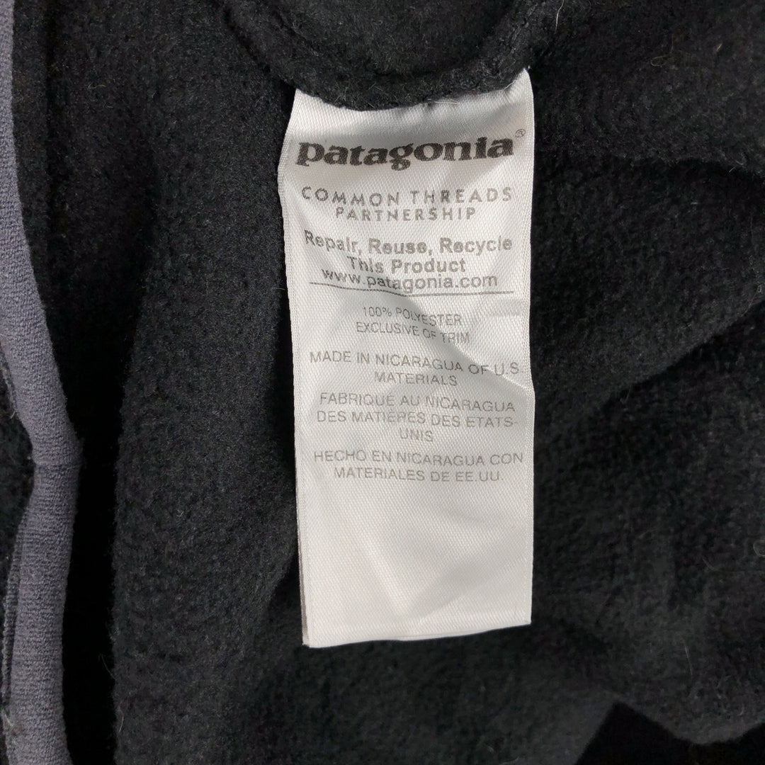 Patagonia Lightweight Synchilla Snap-T 25455FA16 Half-Snap Fleece Pullover (Women's Size M) polyester black type Vintage Second Hand