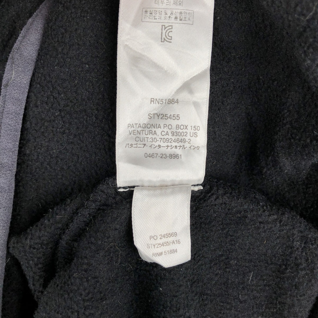 Patagonia Lightweight Synchilla Snap-T 25455FA16 Half-Snap Fleece Pullover (Women's Size M) polyester black type Vintage Second Hand