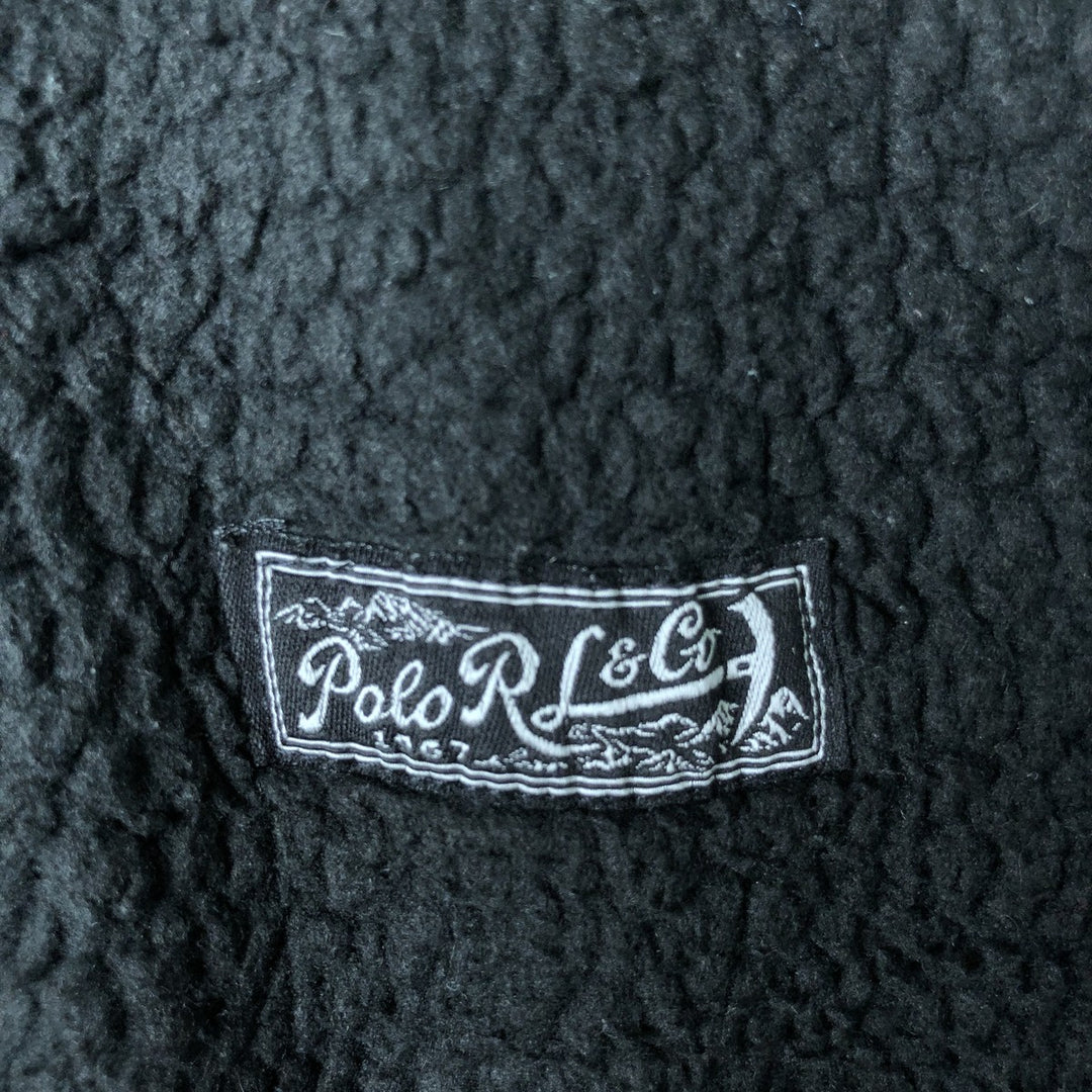 Ralph Lauren POLO RALPH LAUREN PERFORMANCE fleece full-zip hoodie, men's size M unclear black type Vintage Second Hand