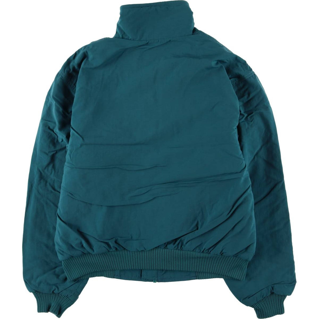 80s-90'S Eddie Bauer WINDfoil padded puffer jacket with black tag, made in USA, men's size M Nylon green type Vintage Second Hand