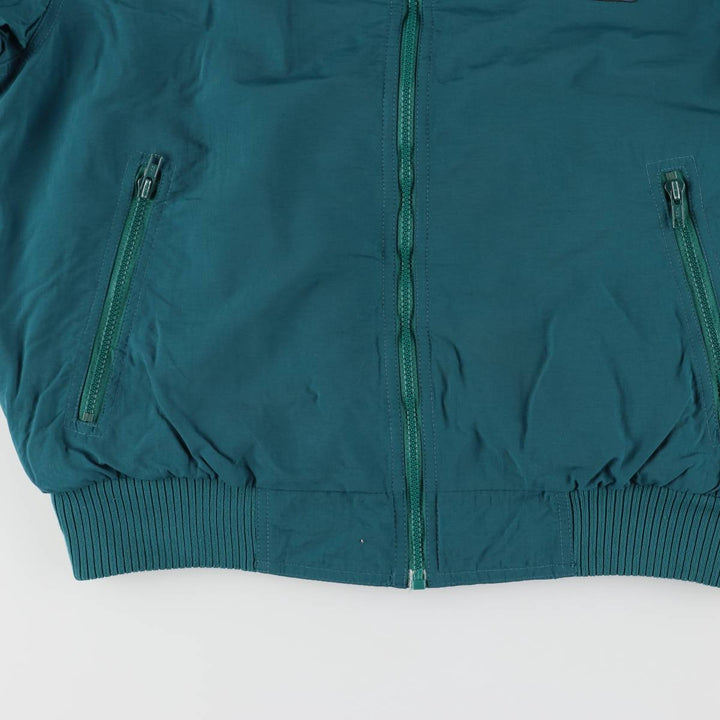 80s-90'S Eddie Bauer WINDfoil padded puffer jacket with black tag, made in USA, men's size M Nylon green type Vintage Second Hand