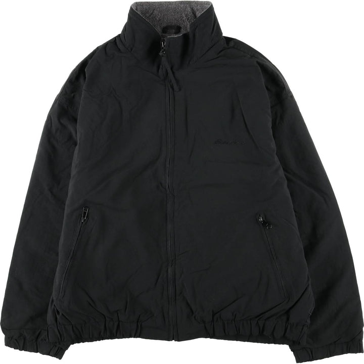 2000'S Eddie Bauer padded puffer jacket, men's size L Nylon black type Vintage Second Hand
