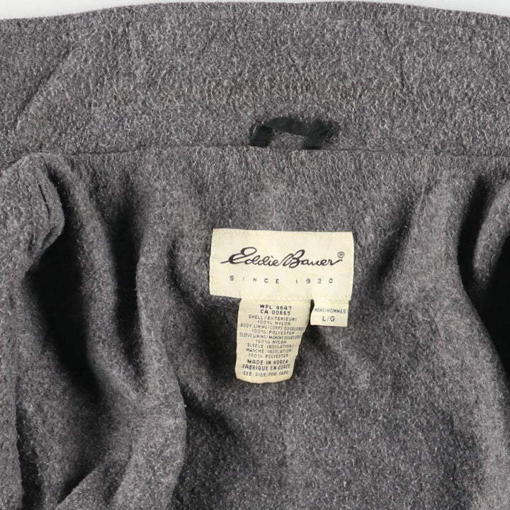 2000'S Eddie Bauer padded puffer jacket, men's size L Nylon black type Vintage Second Hand