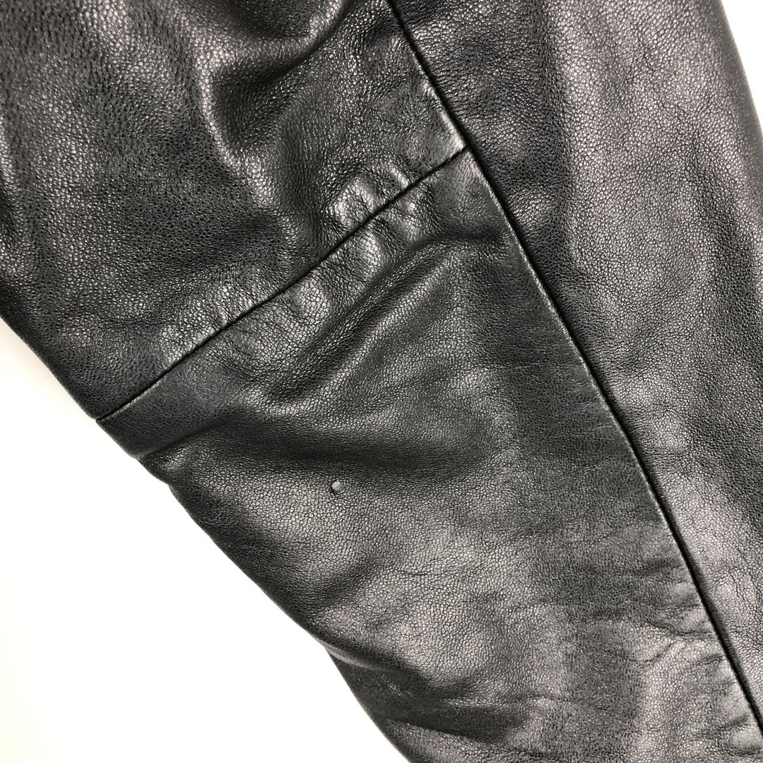 COLLEZIONE Padded Leather Blouson, Men's Size XL genuine leather black type Vintage Second Hand
