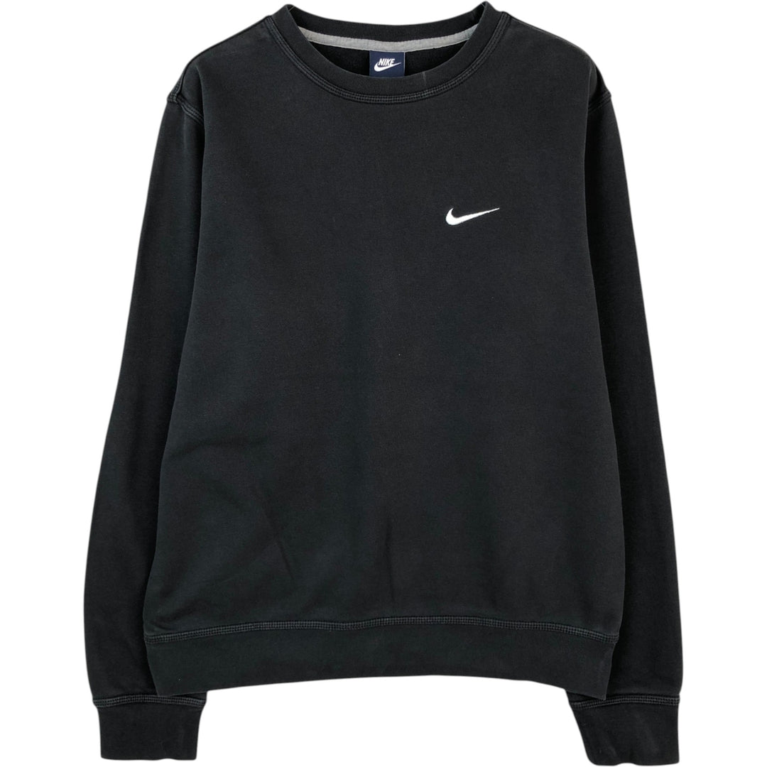 Nike One Point Logo Sweatshirt, Trainer, Men's M Size cotton black type Vintage Second Hand