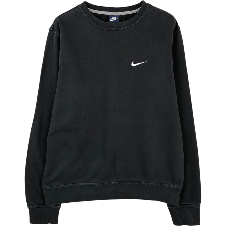 Nike One Point Logo Sweatshirt, Trainer, Men's M Size cotton black type Vintage Second Hand