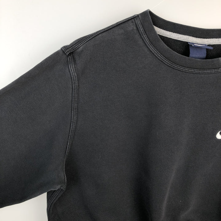Nike One Point Logo Sweatshirt, Trainer, Men's M Size cotton black type Vintage Second Hand