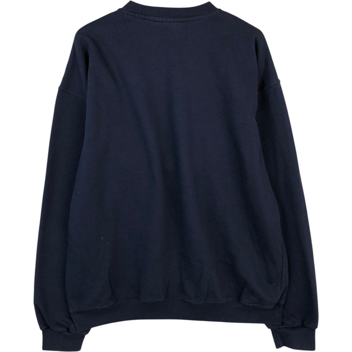 90s-00'S Puma Sweatshirt with One-Point Logo, Men's Size XL (Equivalent), Vintage cotton navy blue type Vintage Second Hand