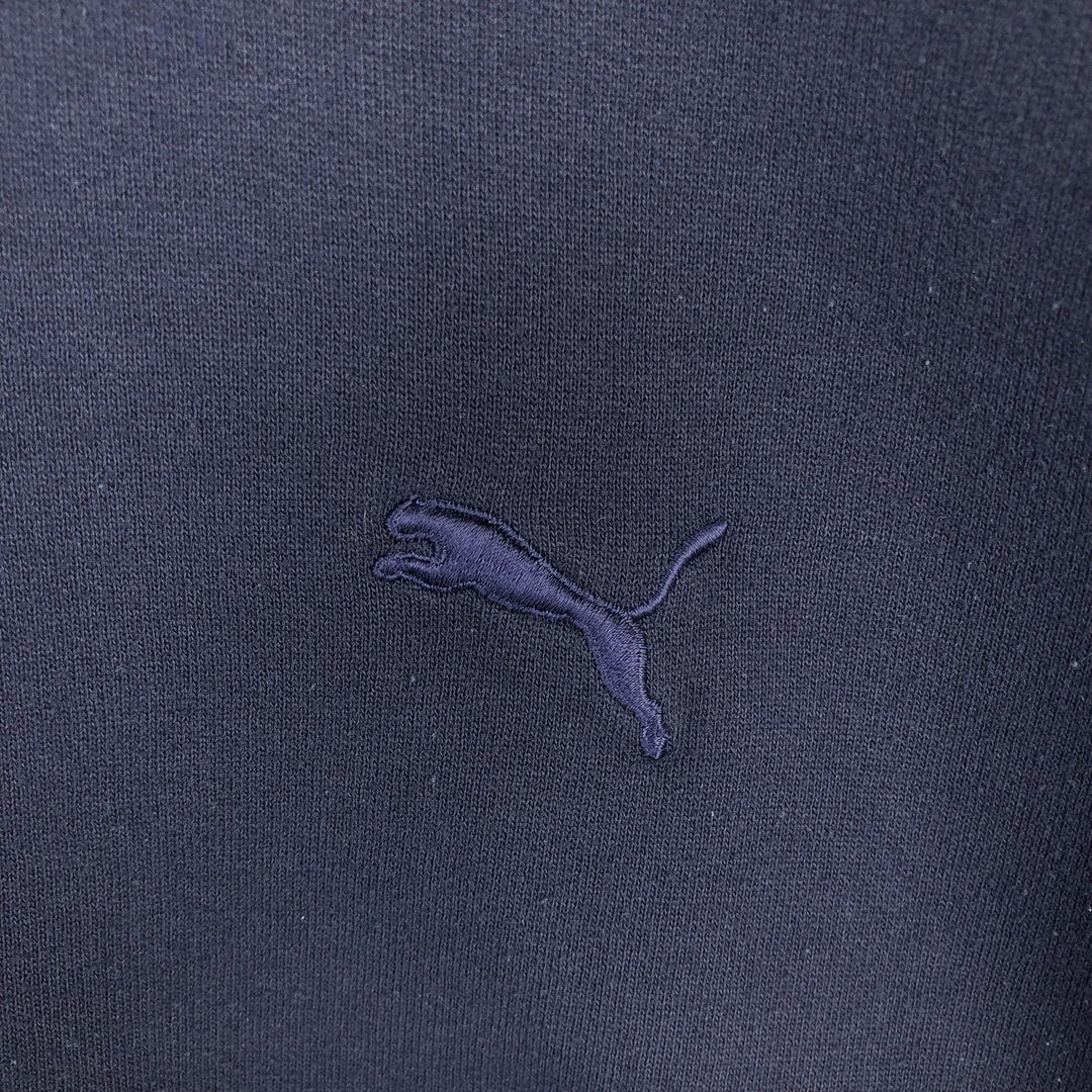 90s-00'S Puma Sweatshirt with One-Point Logo, Men's Size XL (Equivalent), Vintage cotton navy blue type Vintage Second Hand