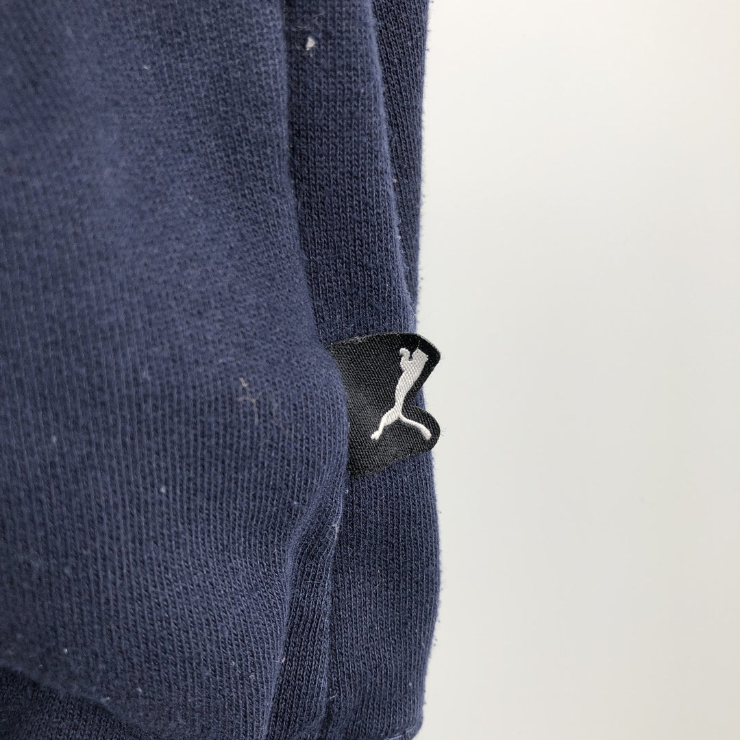 90s-00'S Puma Sweatshirt with One-Point Logo, Men's Size XL (Equivalent), Vintage cotton navy blue type Vintage Second Hand