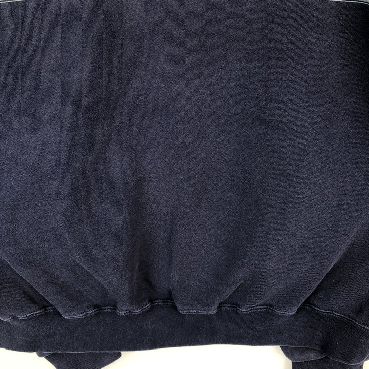 2000'S Reebok Logo Sweatshirt, Made in USA, Men's Size L (approx.) cotton navy blue type Vintage Second Hand