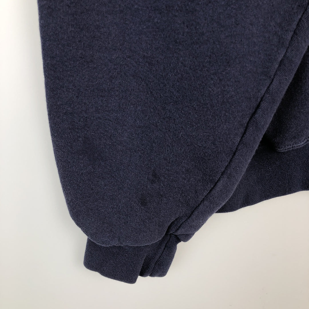 2000'S Reebok Logo Sweatshirt, Made in USA, Men's Size L (approx.) cotton navy blue type Vintage Second Hand